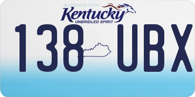KY license plate 138UBX