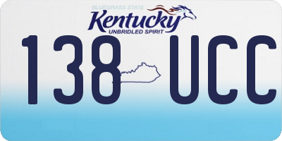 KY license plate 138UCC