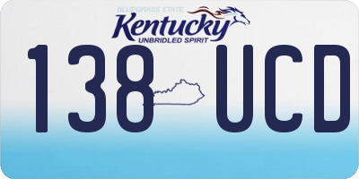 KY license plate 138UCD