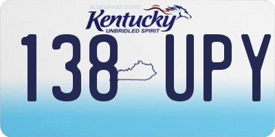 KY license plate 138UPY