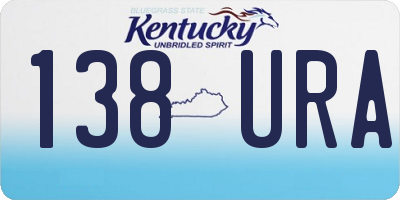KY license plate 138URA