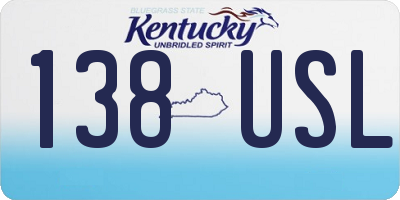 KY license plate 138USL