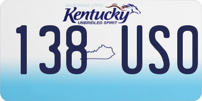 KY license plate 138USO