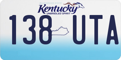KY license plate 138UTA