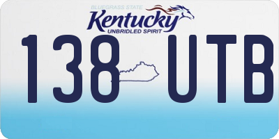 KY license plate 138UTB