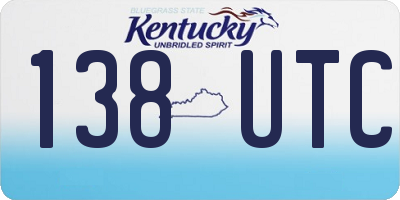 KY license plate 138UTC