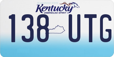 KY license plate 138UTG