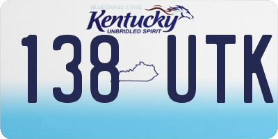 KY license plate 138UTK