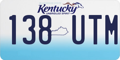 KY license plate 138UTM