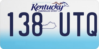 KY license plate 138UTQ