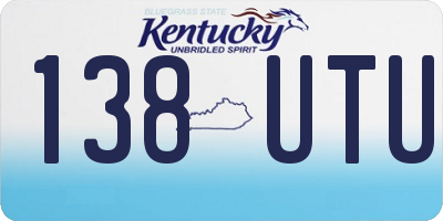 KY license plate 138UTU