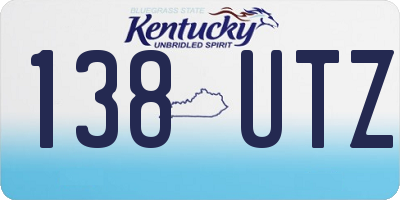 KY license plate 138UTZ
