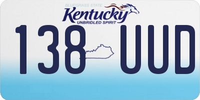 KY license plate 138UUD