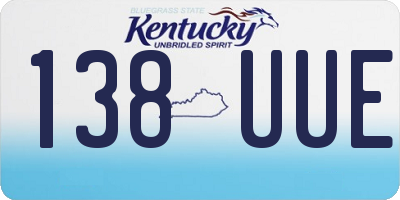 KY license plate 138UUE