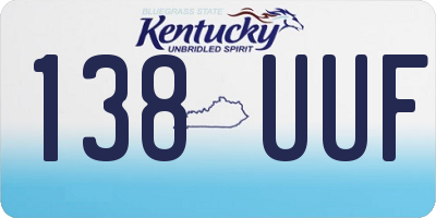 KY license plate 138UUF