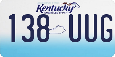 KY license plate 138UUG