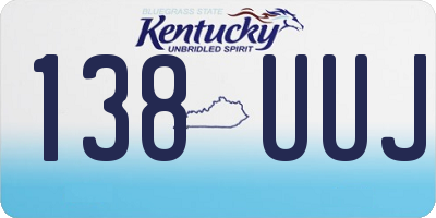 KY license plate 138UUJ