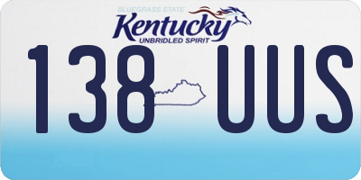 KY license plate 138UUS