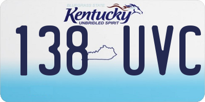 KY license plate 138UVC