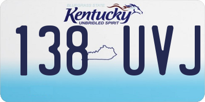 KY license plate 138UVJ