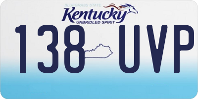 KY license plate 138UVP