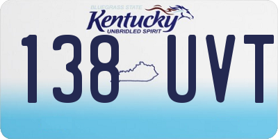 KY license plate 138UVT