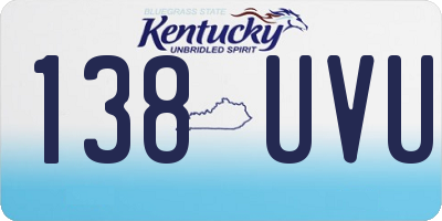 KY license plate 138UVU