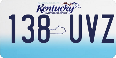 KY license plate 138UVZ