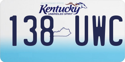 KY license plate 138UWC
