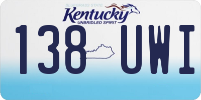 KY license plate 138UWI