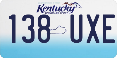 KY license plate 138UXE