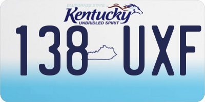 KY license plate 138UXF