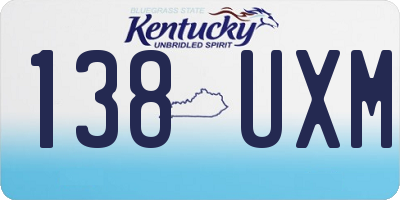KY license plate 138UXM