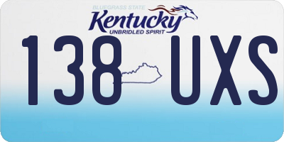 KY license plate 138UXS
