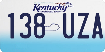 KY license plate 138UZA