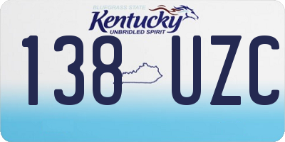 KY license plate 138UZC
