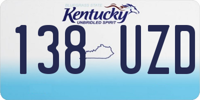 KY license plate 138UZD