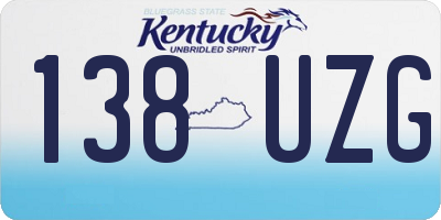 KY license plate 138UZG