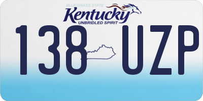KY license plate 138UZP