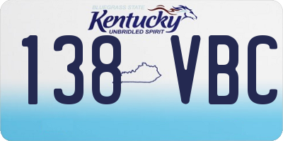 KY license plate 138VBC