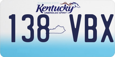 KY license plate 138VBX