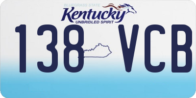 KY license plate 138VCB