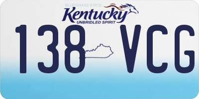 KY license plate 138VCG