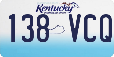 KY license plate 138VCQ