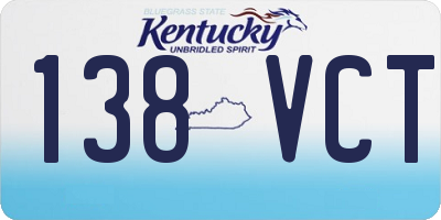 KY license plate 138VCT