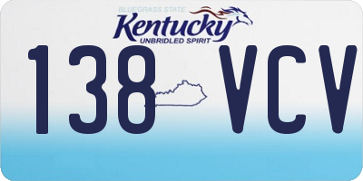 KY license plate 138VCV