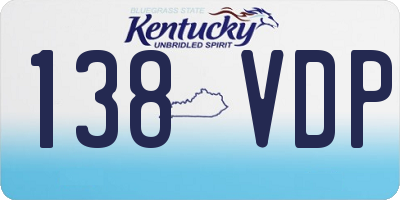 KY license plate 138VDP
