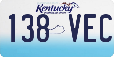 KY license plate 138VEC