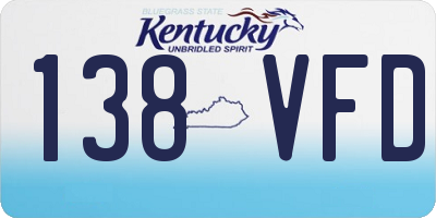 KY license plate 138VFD