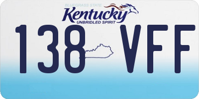KY license plate 138VFF